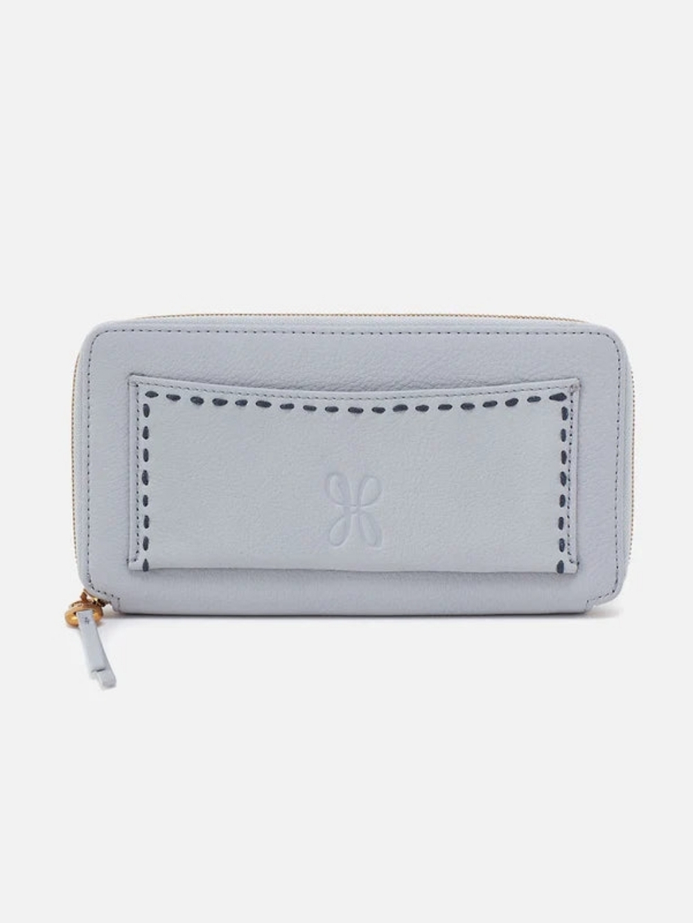 Hobo Hart Blue Pearl Large Zip Closure Wallet